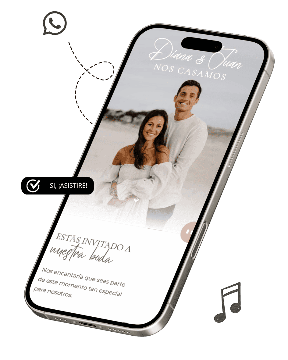 Invitacion digital de boda con modulos visuales y confirmacion de asistencia