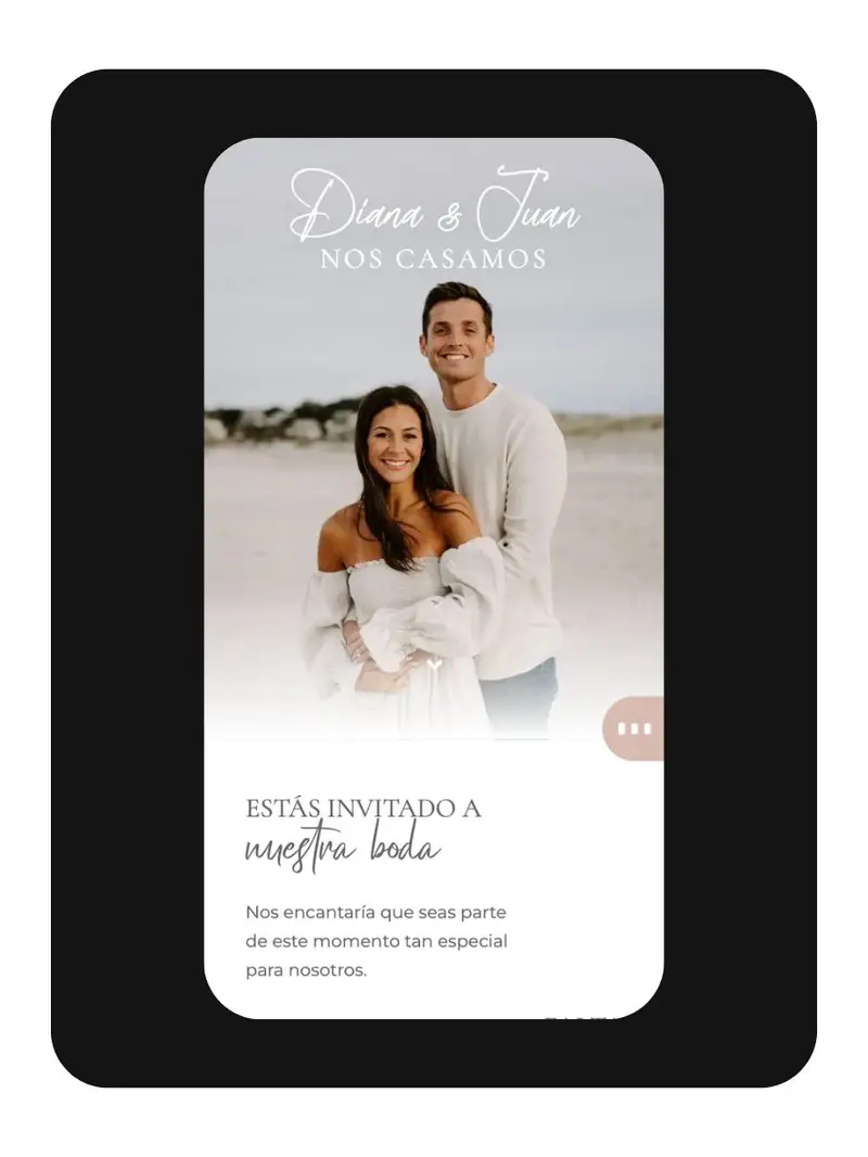 Modelo: Compromiso — invitación digital de boda con ceremonia y detalles