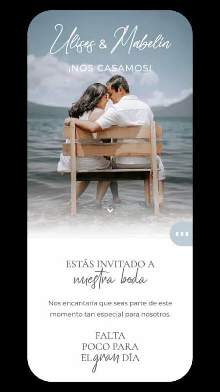 Invitación digital de boda con RSVP y datos prácticos para invitados — Weddingfy